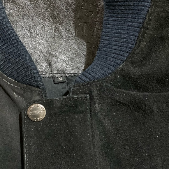 Code Zero Intensity Zip Up Leather Suede Jacket - Picture 6 of 10